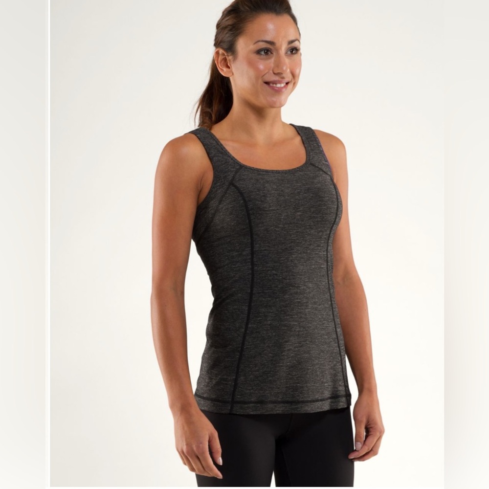 Lululemon Run Free tank Heathered Black